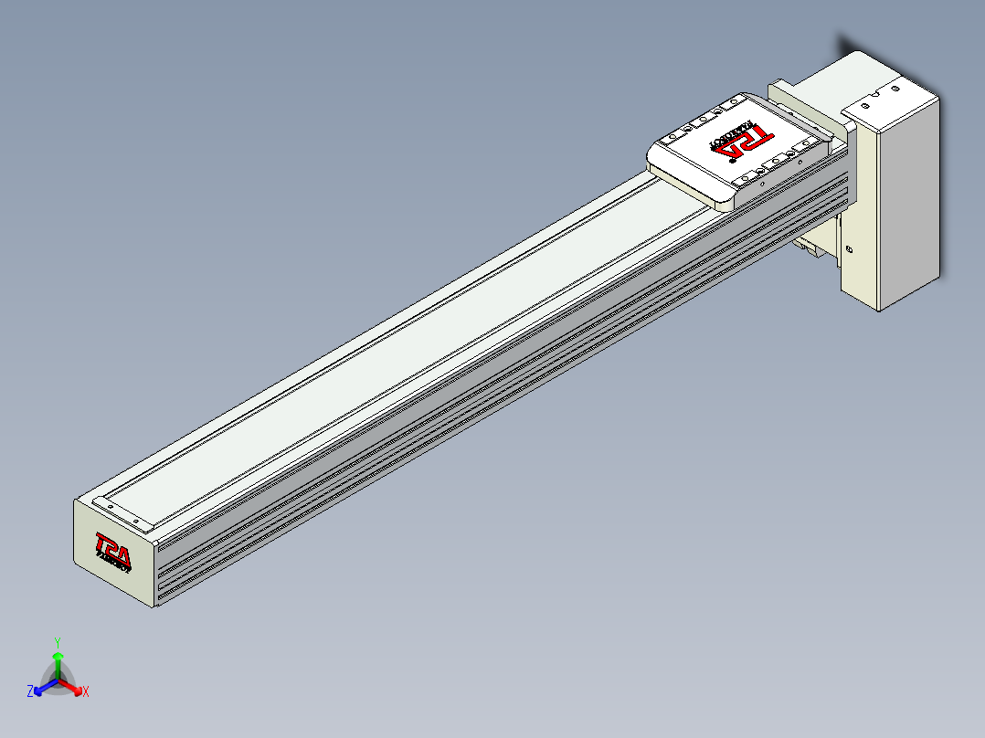 同步带全封闭直线模组TPA-HCB-85D-90-L550-LP-Y-P20-N3主视图