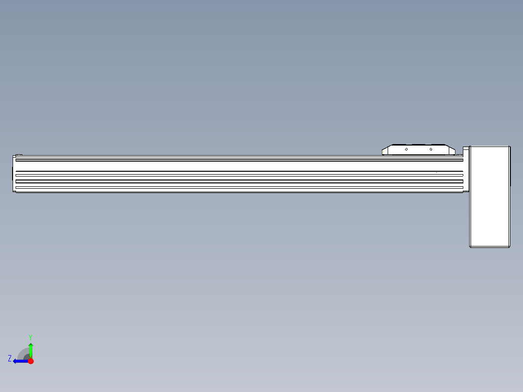 同步带全封闭直线模组TPA-HCB-85D-90-L550-LP-Y-P20-N3右视图