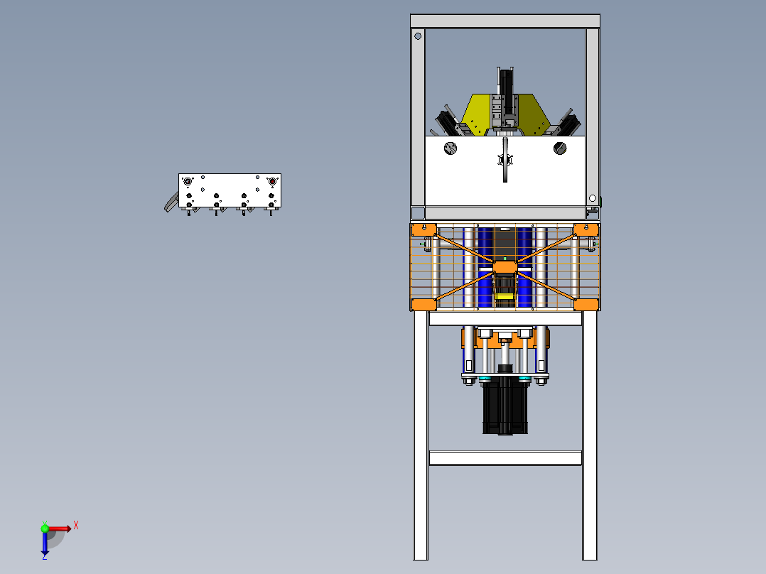 液压阀密封性测试机俯视图