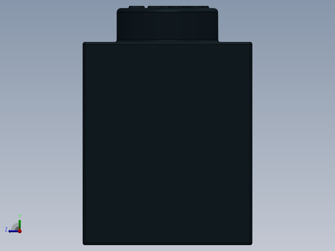 乐高套装 4421基本积木-362226 Black Brick 1 x 3.SLDPRT右视图