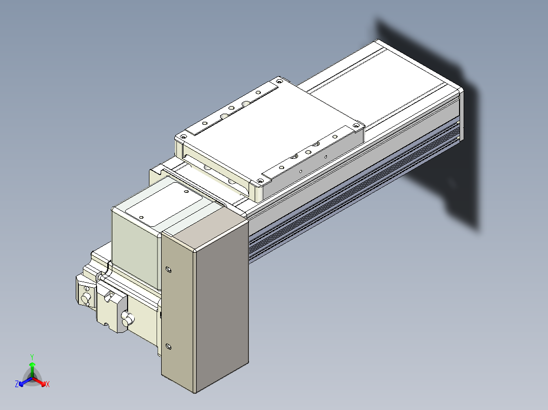 同步带全封闭直线模组TPA-HCB-105D-90-L50-RP-C-P20-N3主视图