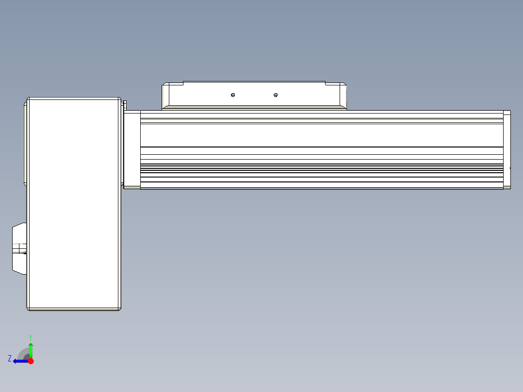 同步带全封闭直线模组TPA-HCB-105D-90-L50-RP-C-P20-N3右视图