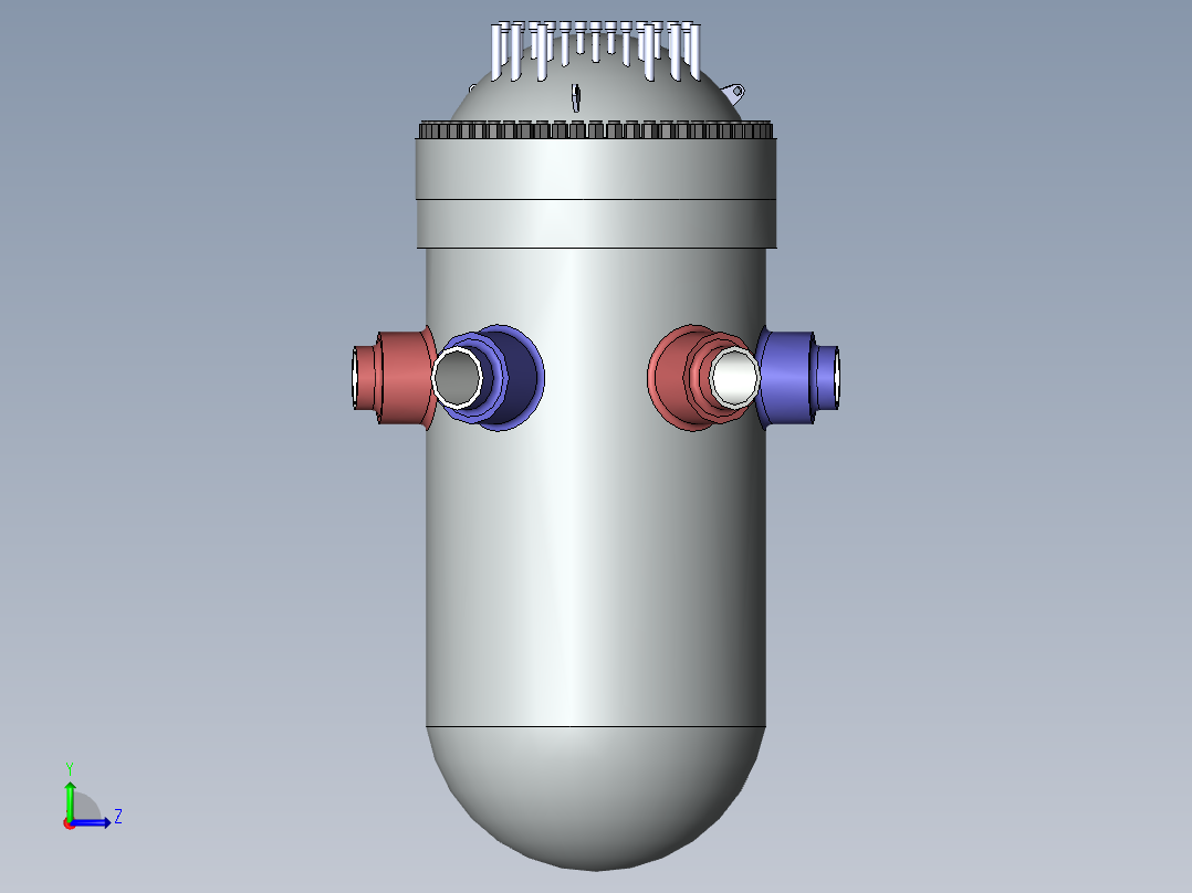 压力容器三维模型样图左视图