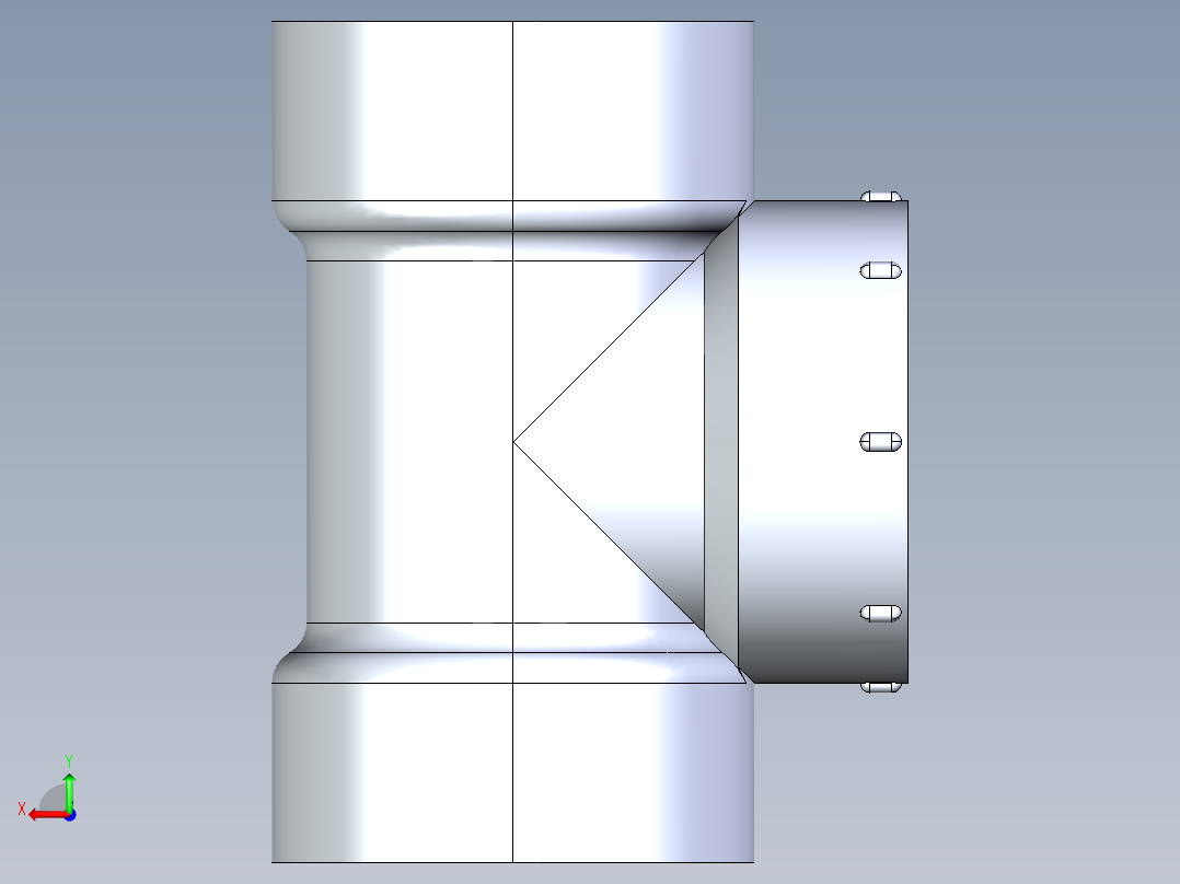 船舶管路系统S23A_SeaDrainPLUS_CleanOutTee-SxSxFPT_37E161101_1-1-2in Sea Drain Plus - Cleanout Tee- SxSxFPT后视图
