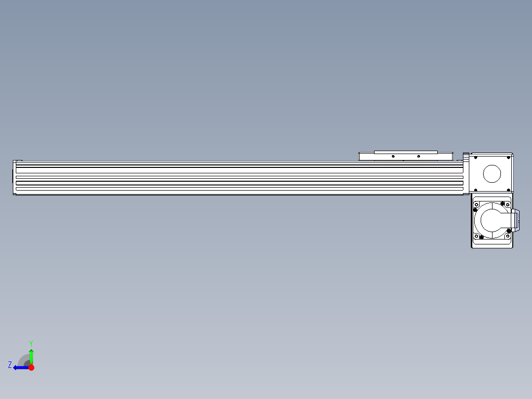 同步带全封闭直线模组TPA-HCB-110D-90-L500-RP-Y-P40-N3右视图