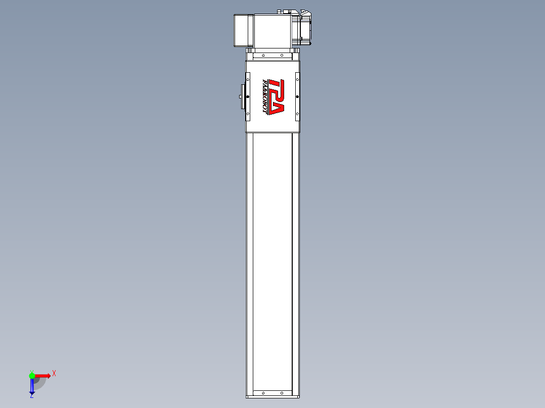 同步带全封闭直线模组TPA-HCB-110D-90-L500-RP-Y-P40-N3俯视图