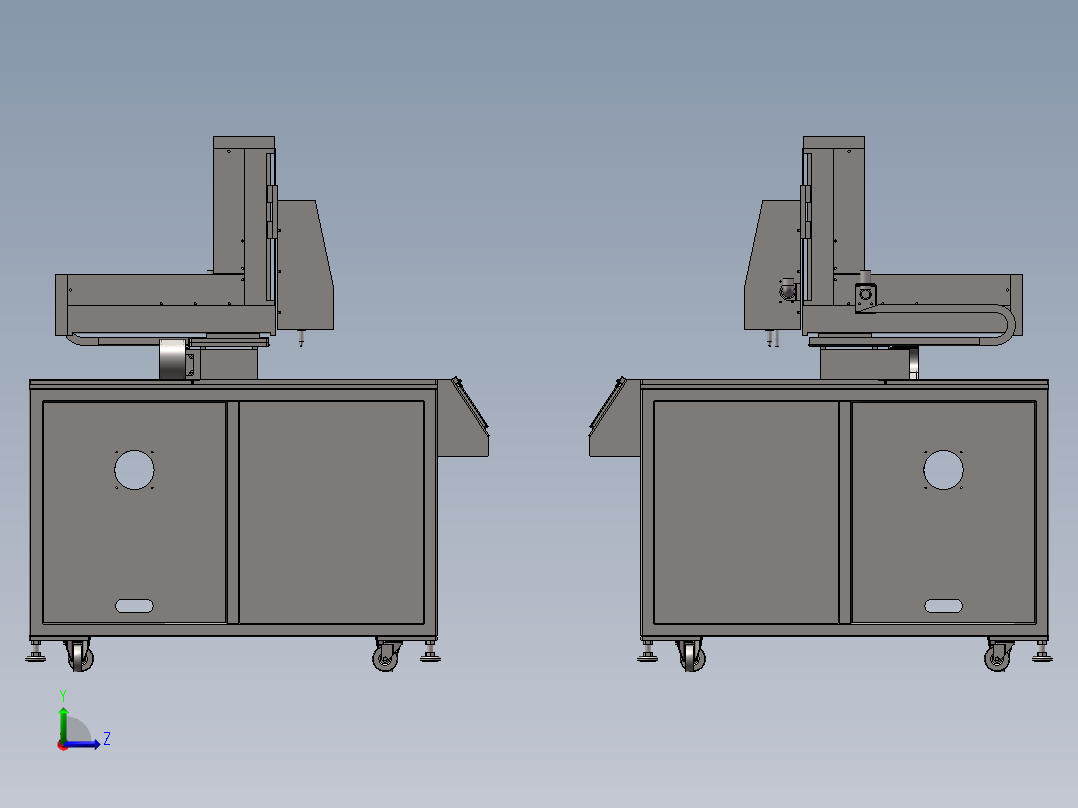 自动化打钉机器左视图