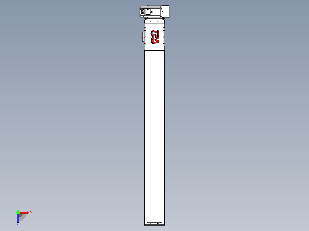 同步带全封闭直线模组TPA-HCB-110D-90-L900-LU-C-P40-N3俯视图