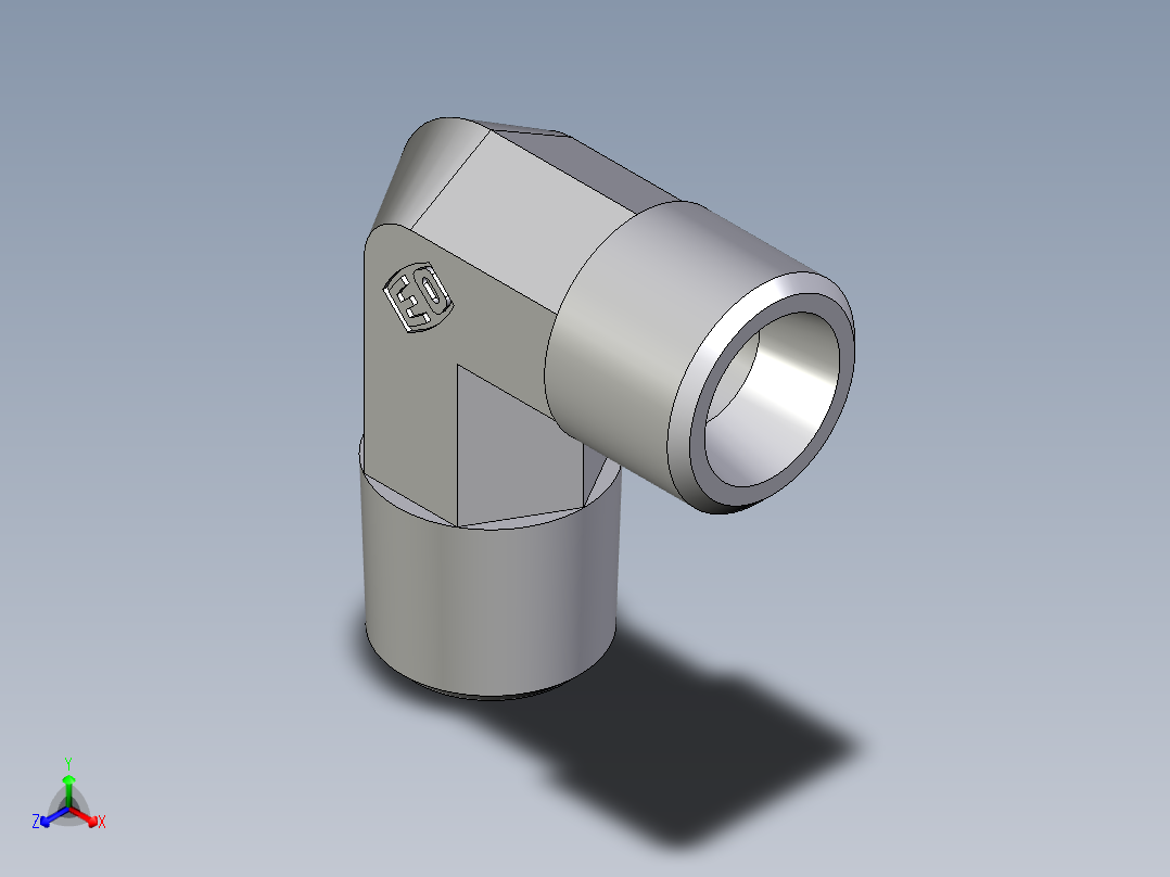 卡套式工业通用硬管接头EO_Male_stud_elbow_WE08LR71X主视图