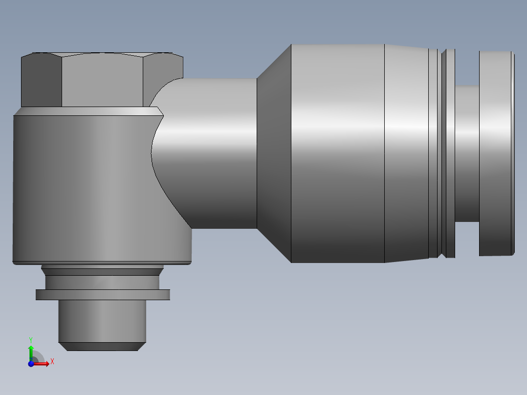 3.亚德客气动接头前视图