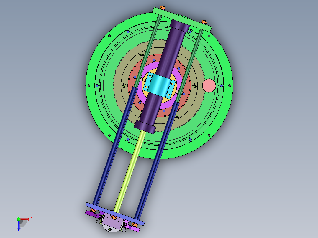 机床上下料机械手设计【含三维SW+CAD图纸+说明书】俯视图