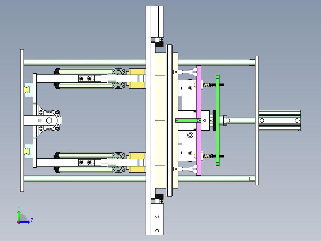 小型非标印刷机构设计左视图