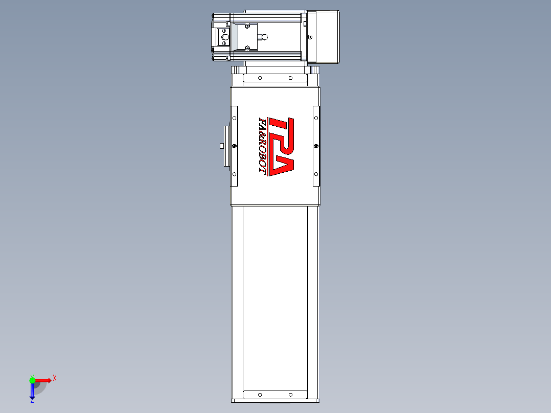 同步带全封闭直线模组TPA-HCB-110D-90-L200-LU-Y-P40-N3俯视图