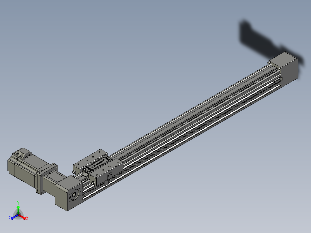 威洛博直线电机模组EB4-L80-S500-R-57-MS3正等轴测图