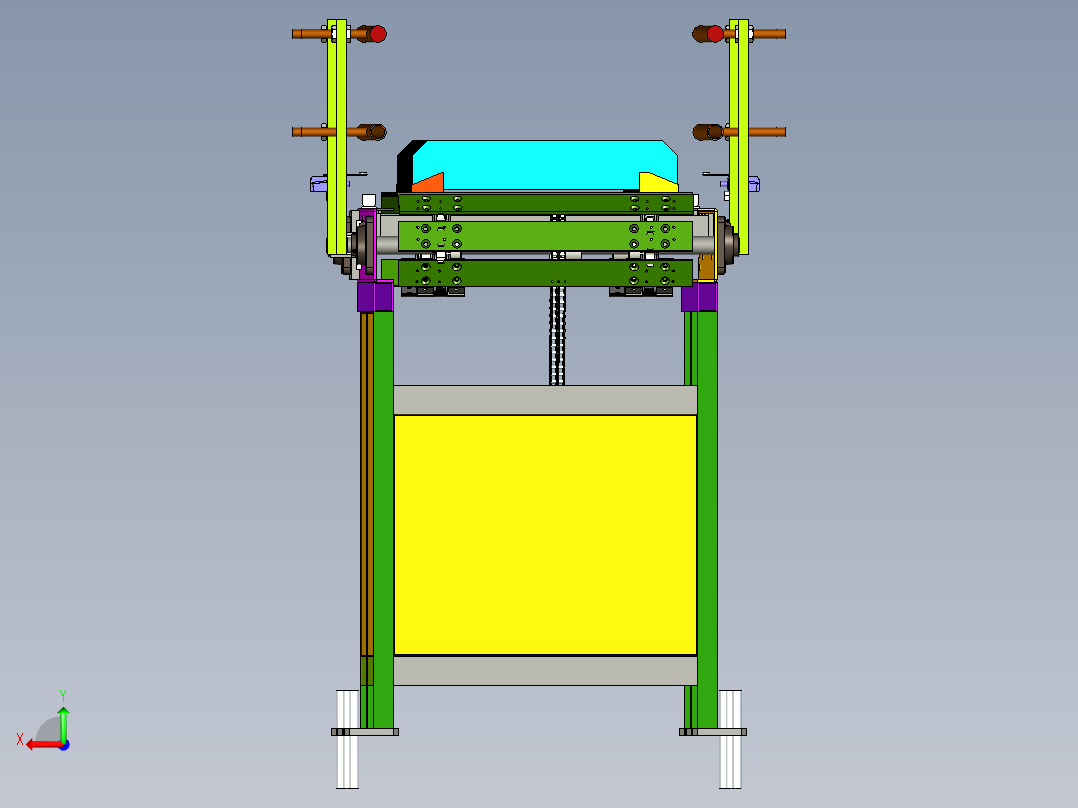链板输送机后视图