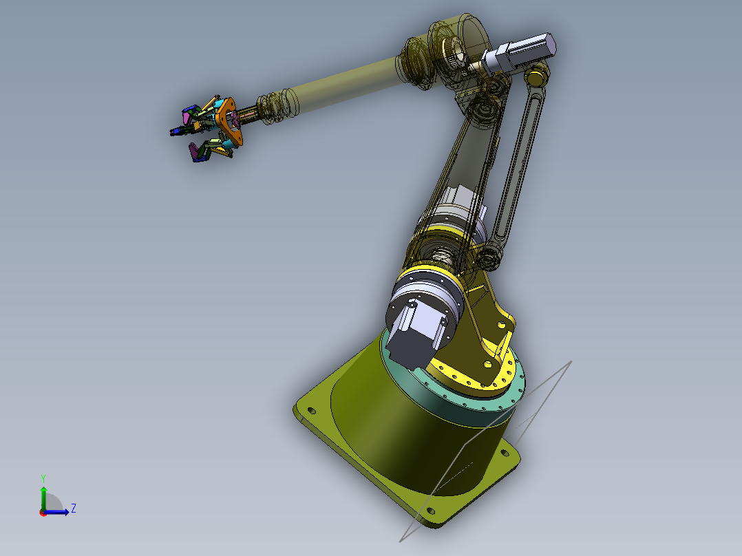 机械臂模型左视图