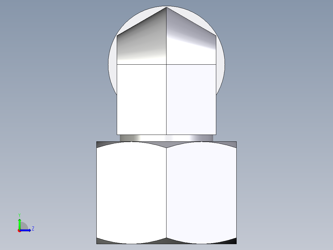 卡套式工业通用硬管接头EO_Swivel_nut_elbow_EW12SOMD71左视图