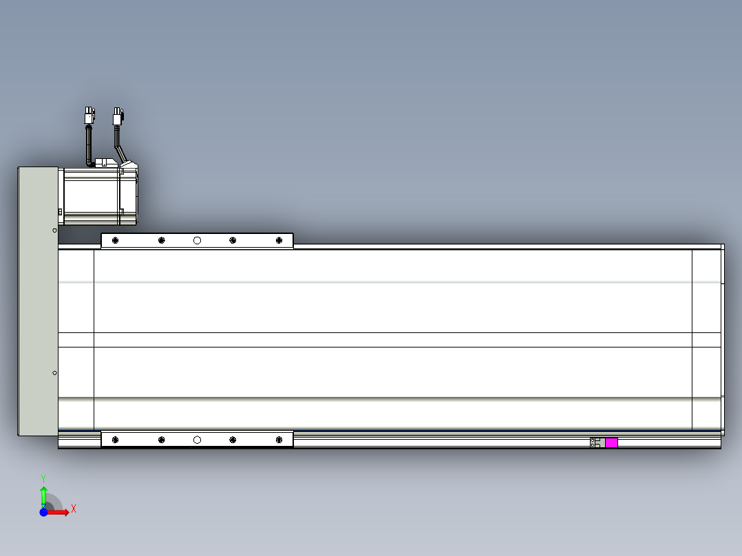 VF丝杆传动-一般环境VF27-Lxx-C-S550-BR-ZP75-D3前视图