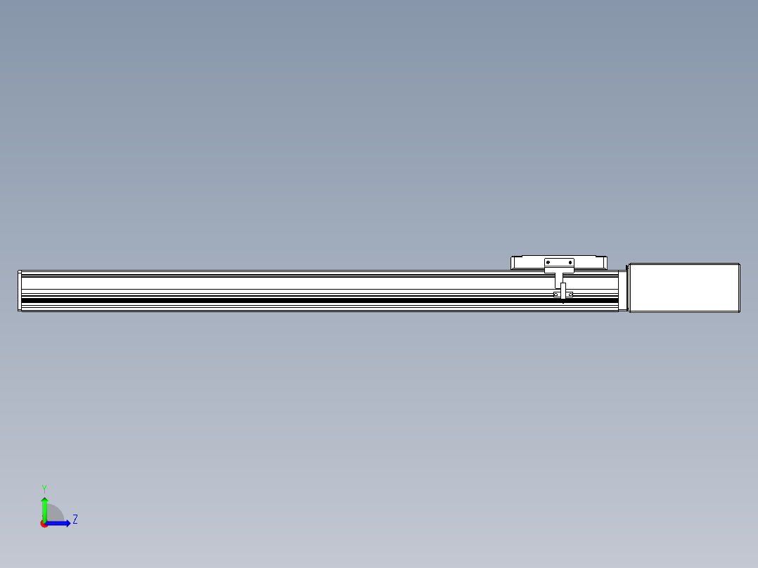 同步带全封闭直线模组TPA-HCB-105D-90-L600-ML-Y-P20-N3左视图