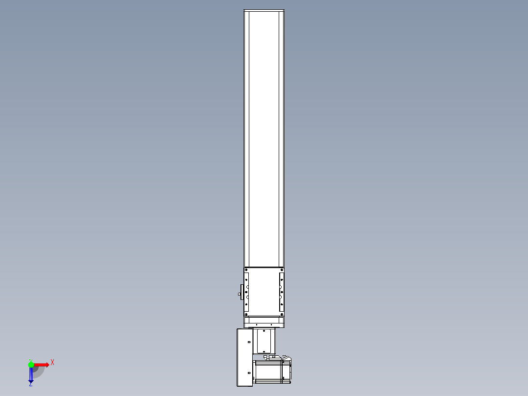 同步带全封闭直线模组TPA-HCB-105D-90-L600-ML-Y-P20-N3俯视图