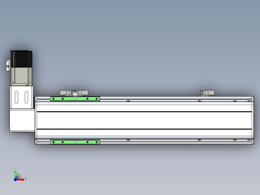 同步带滑台-半封闭B13-L90-S350-R-P40-D3前视图