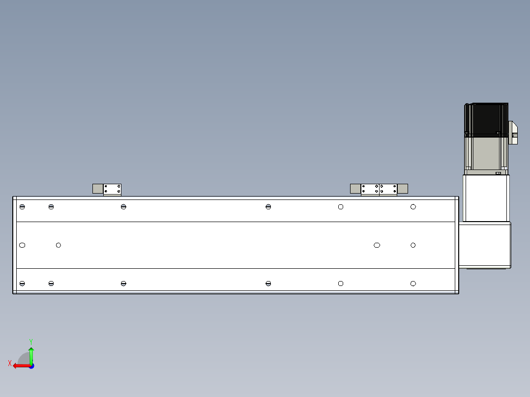 同步带滑台-半封闭B13-L90-S350-R-P40-D3后视图