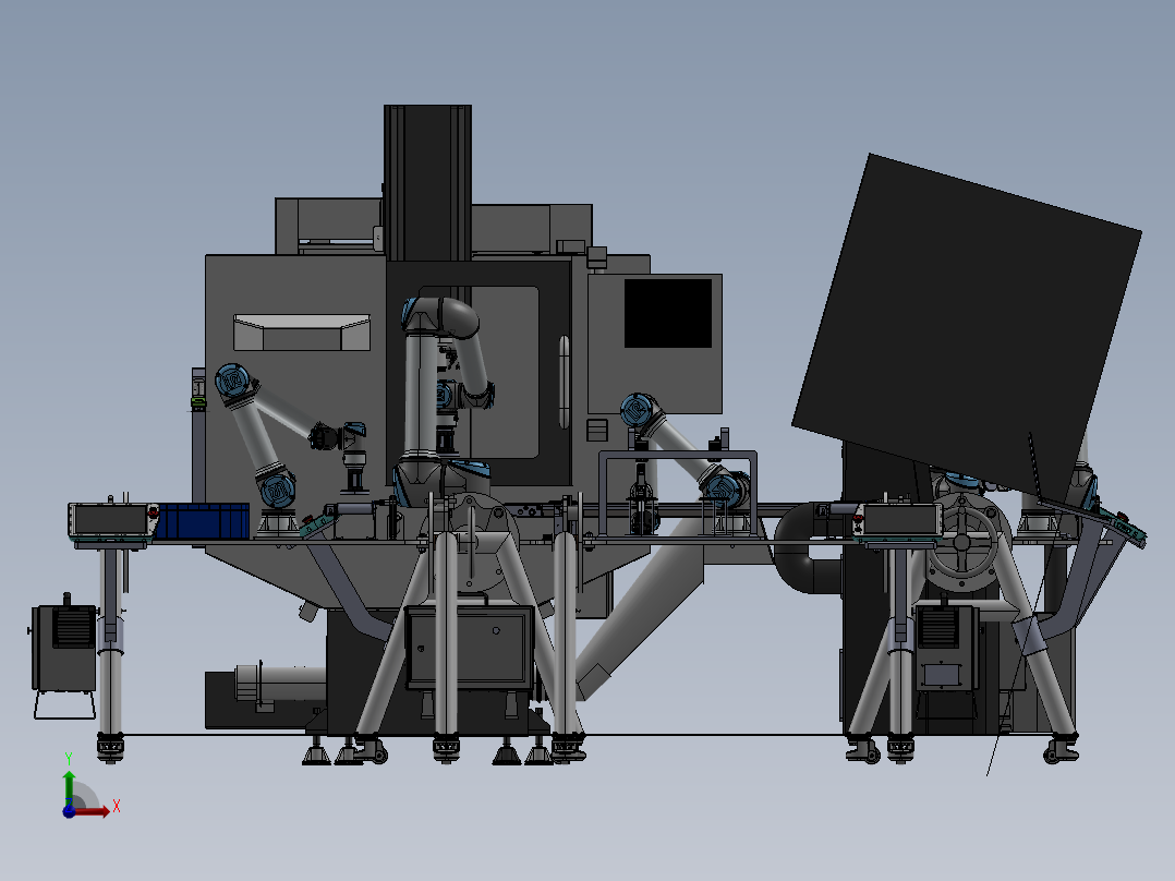 自动化流水零件检测站前视图