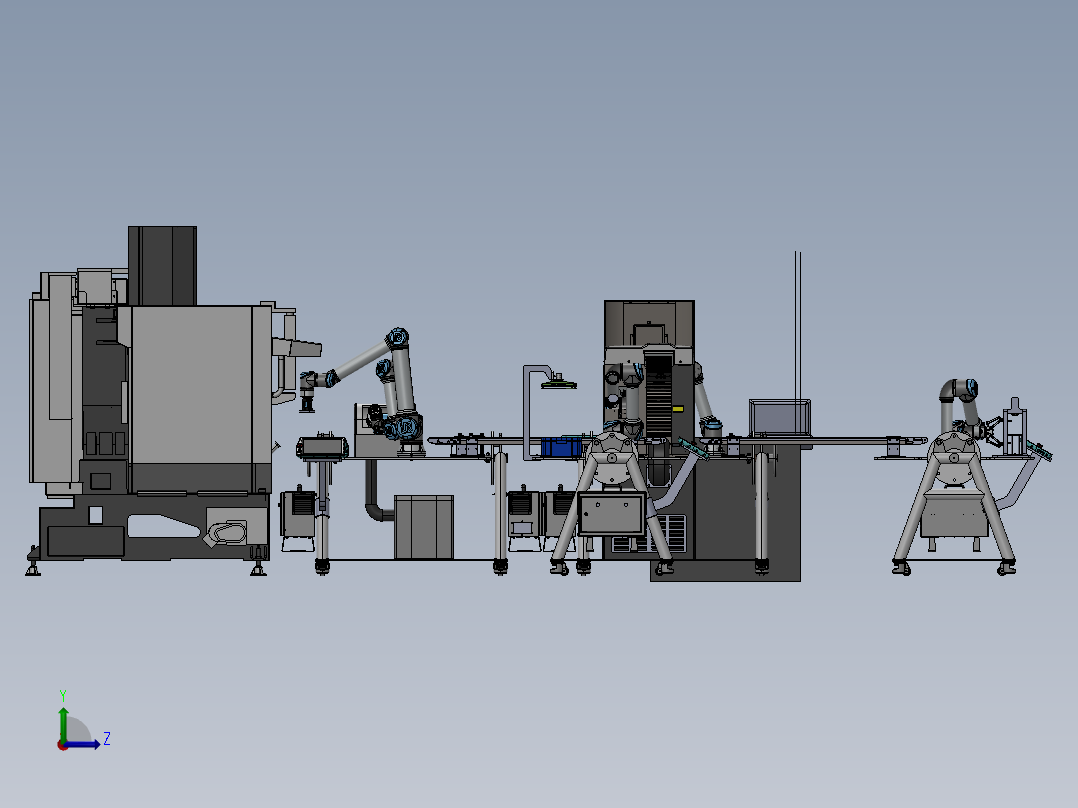自动化流水零件检测站左视图