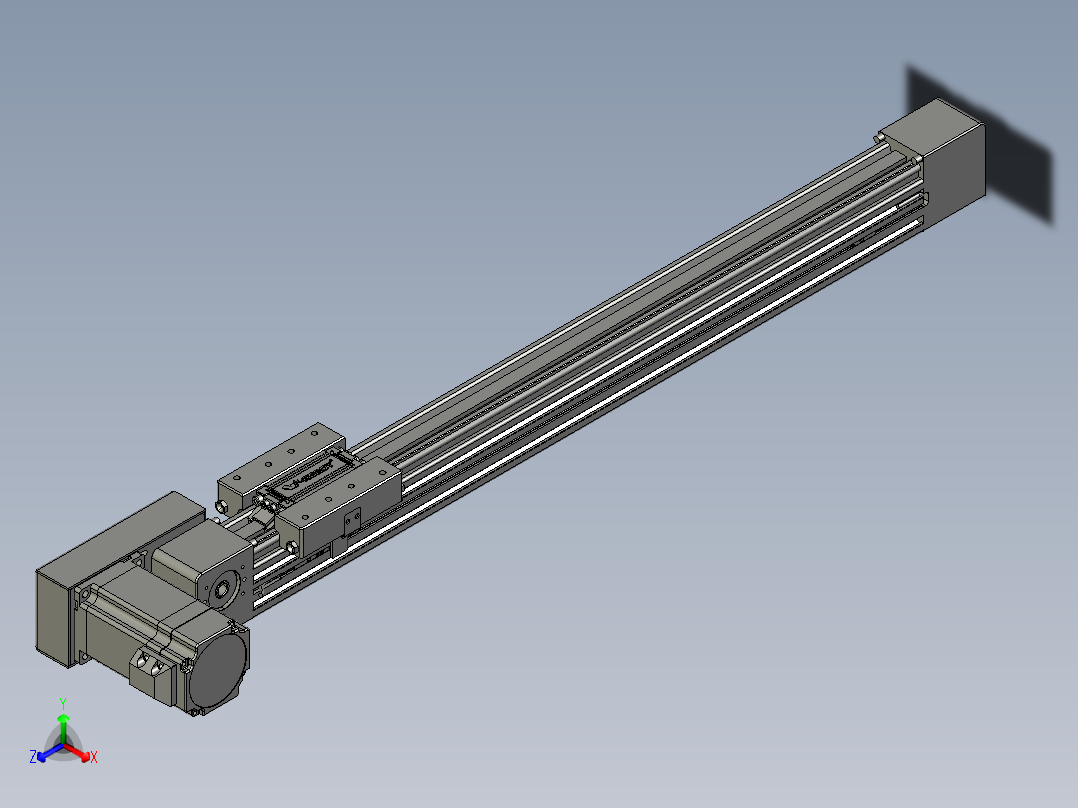 威洛博直线电机模组EB4-L40-S450-BR-57-MS3正等轴测图