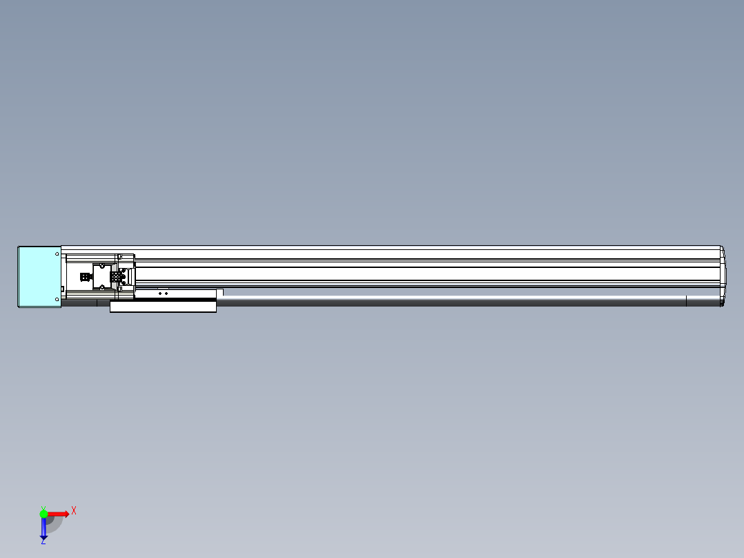 VF丝杆传动-一般环境VF14-Lxx-C-S600-BR-ZP40-C3俯视图