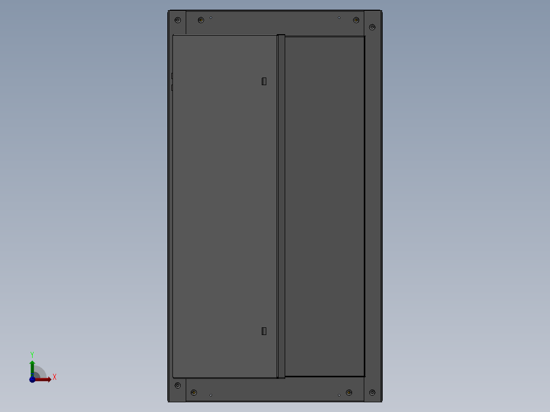 电柜电气柜电控箱SW2011钣金含特征前视图
