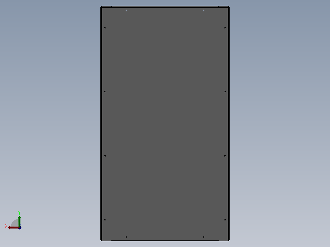 电柜电气柜电控箱SW2011钣金含特征后视图