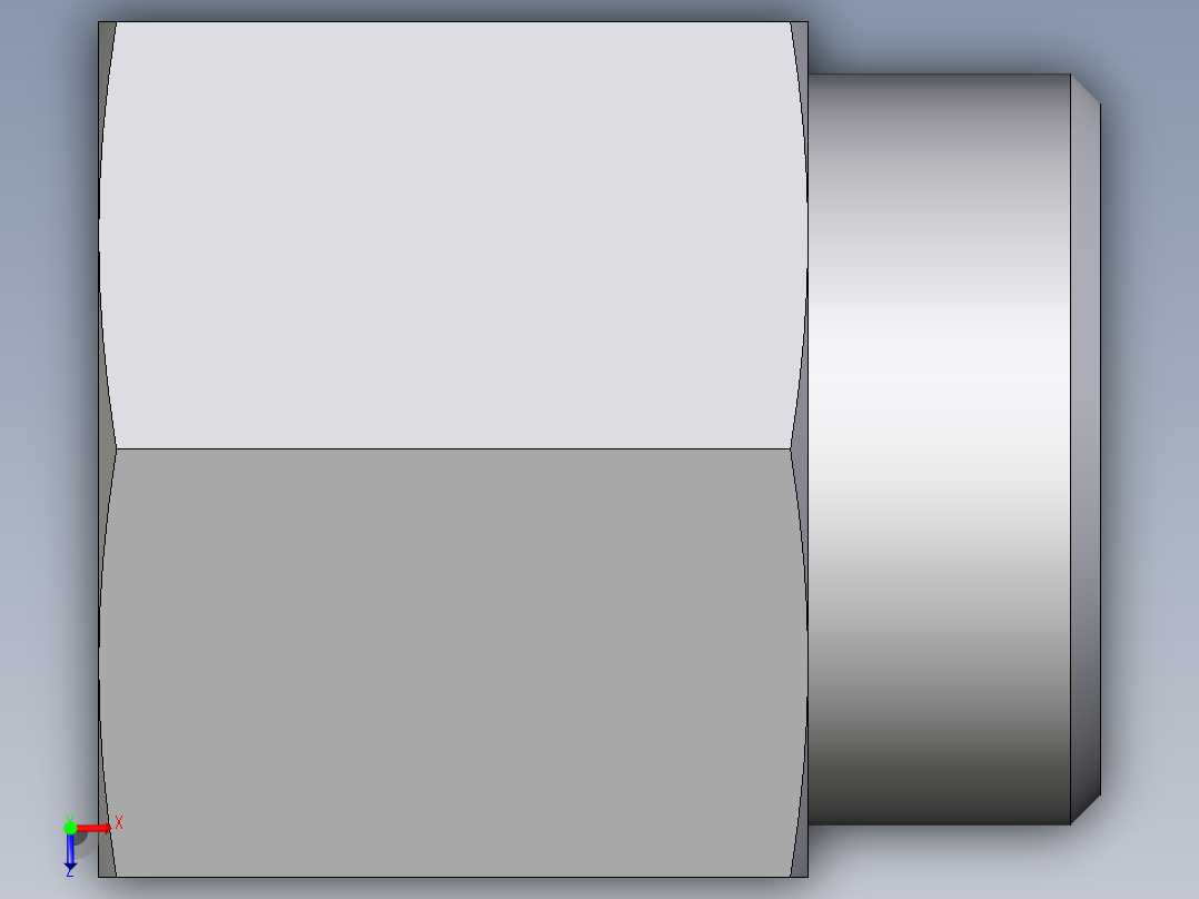 卡套式工业通用硬管接头EO_Swivel_connector_GAI28L1NPT71X俯视图