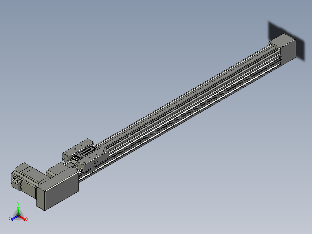 威洛博直线电机模组EB4-L40-S600-BL-57-MS3正等轴测图