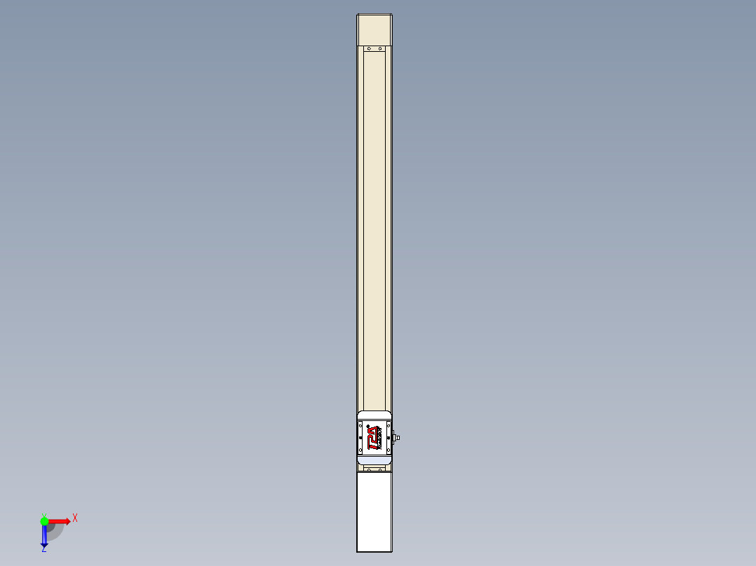 同步带全封闭直线模组TPA-HCB-65S-90-L650-M-C-P10-N3俯视图