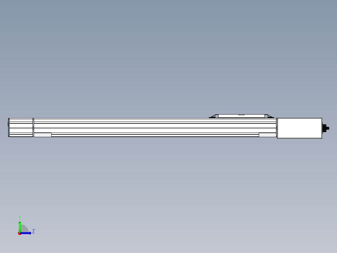 Toyo东佑达直线模组-M65-S-X52-600-L-M40-C4左视图