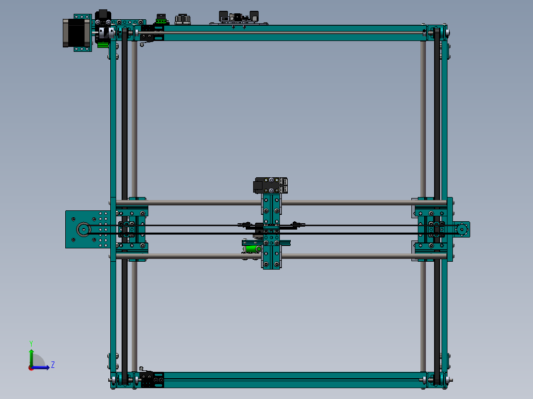 193XY轴自由行走机构左视图