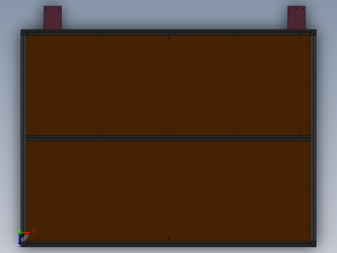 一台三轴点胶机俯视图
