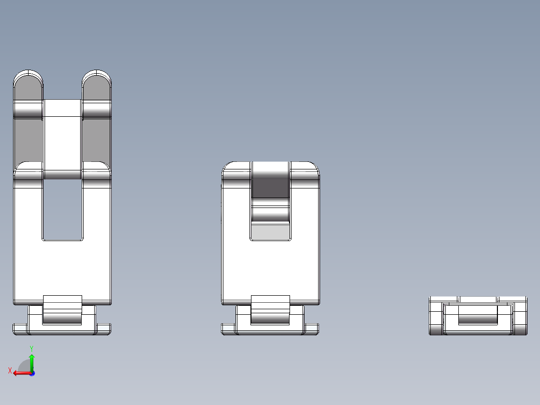 桌面手机支架后视图