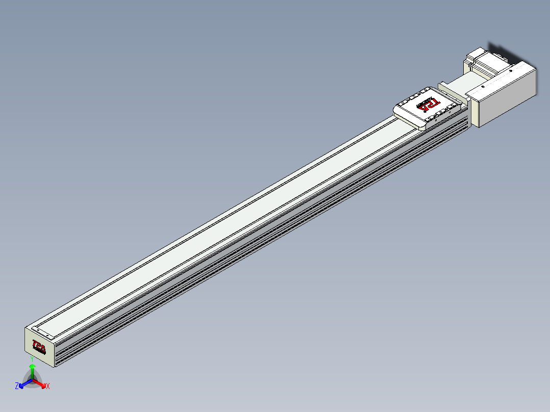 同步带全封闭直线模组TPA-HCB-85D-90-L1000-ML-Y-P20-N3主视图