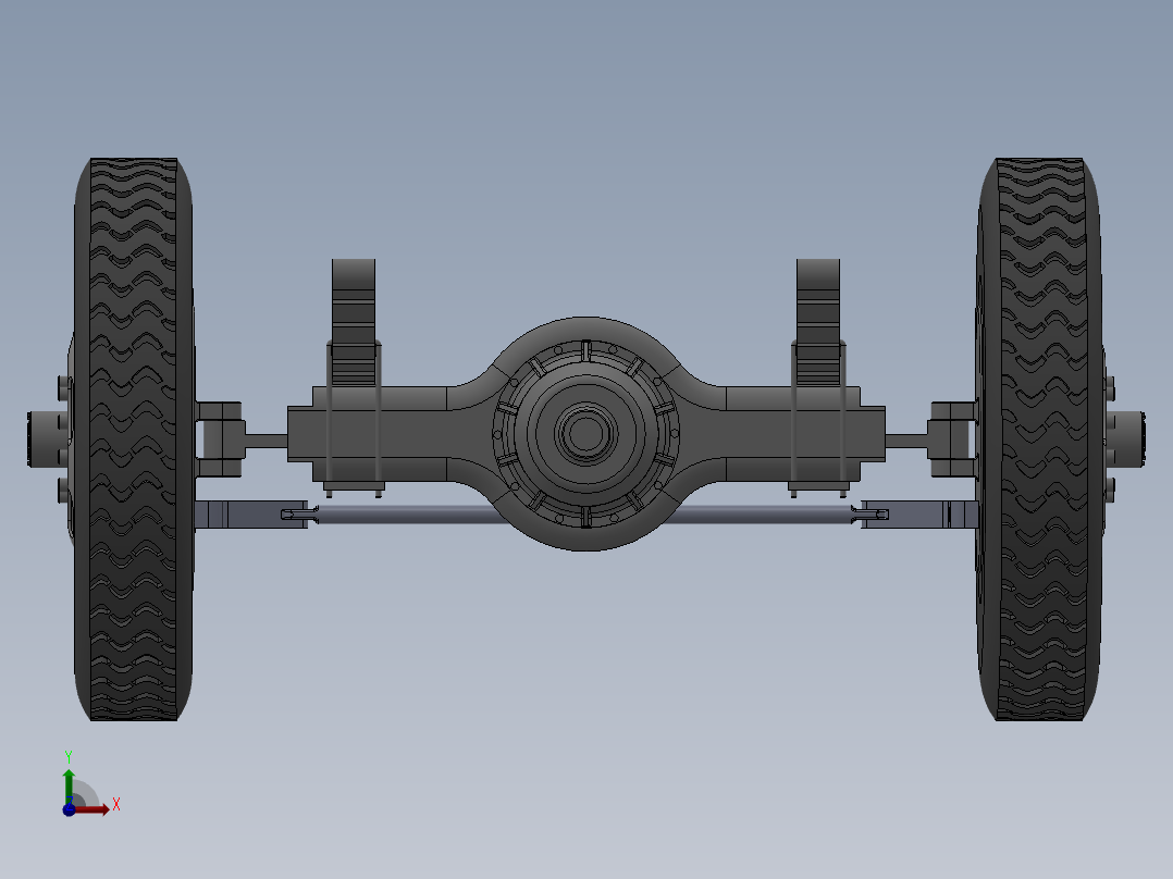 转向桥驱动桥前视图
