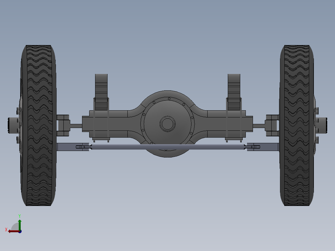 转向桥驱动桥后视图