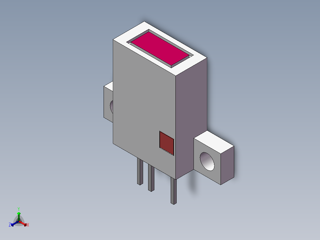 光电开关-EE-SPY402（配接线端子）正等轴测图