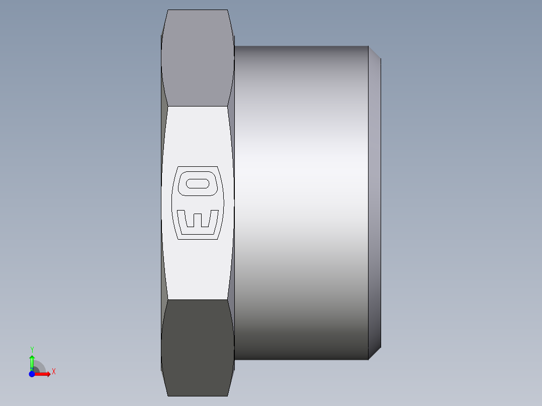 卡套式工业通用硬管接头EO_Blanking_plug_for_tube_ends_ROV22L71X前视图