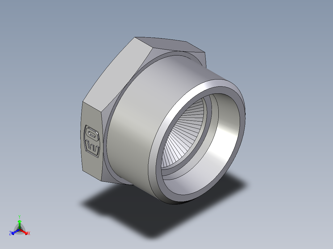 卡套式工业通用硬管接头EO_Blanking_plug_for_tube_ends_ROV22L71X正等轴测图