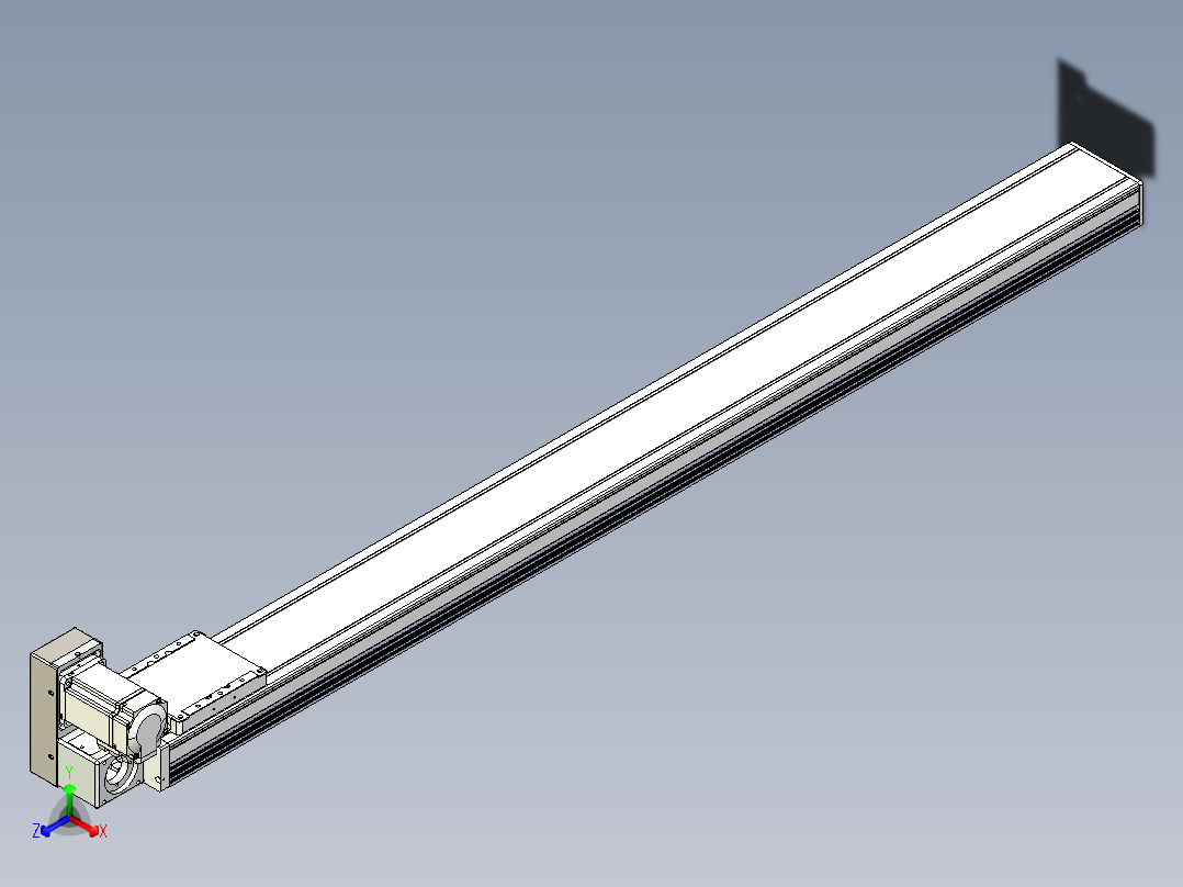 同步带全封闭直线模组TPA-HCB-105D-90-L1200-LU-Y-P20-N3正等轴测图