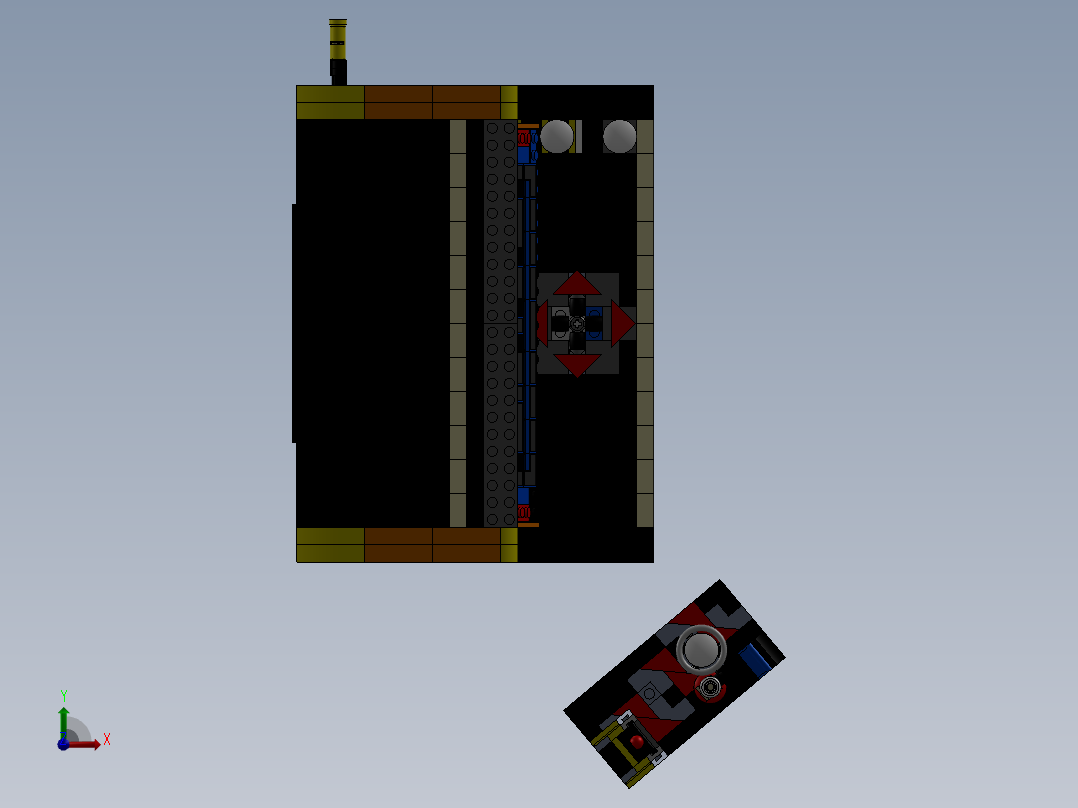 吃豆人街机立体拼装前视图