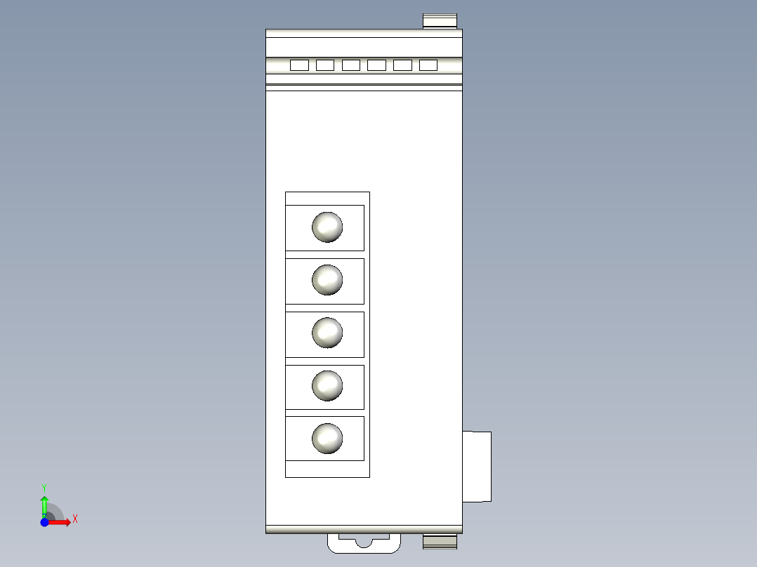基恩士KV-U7_kc图纸模型前视图