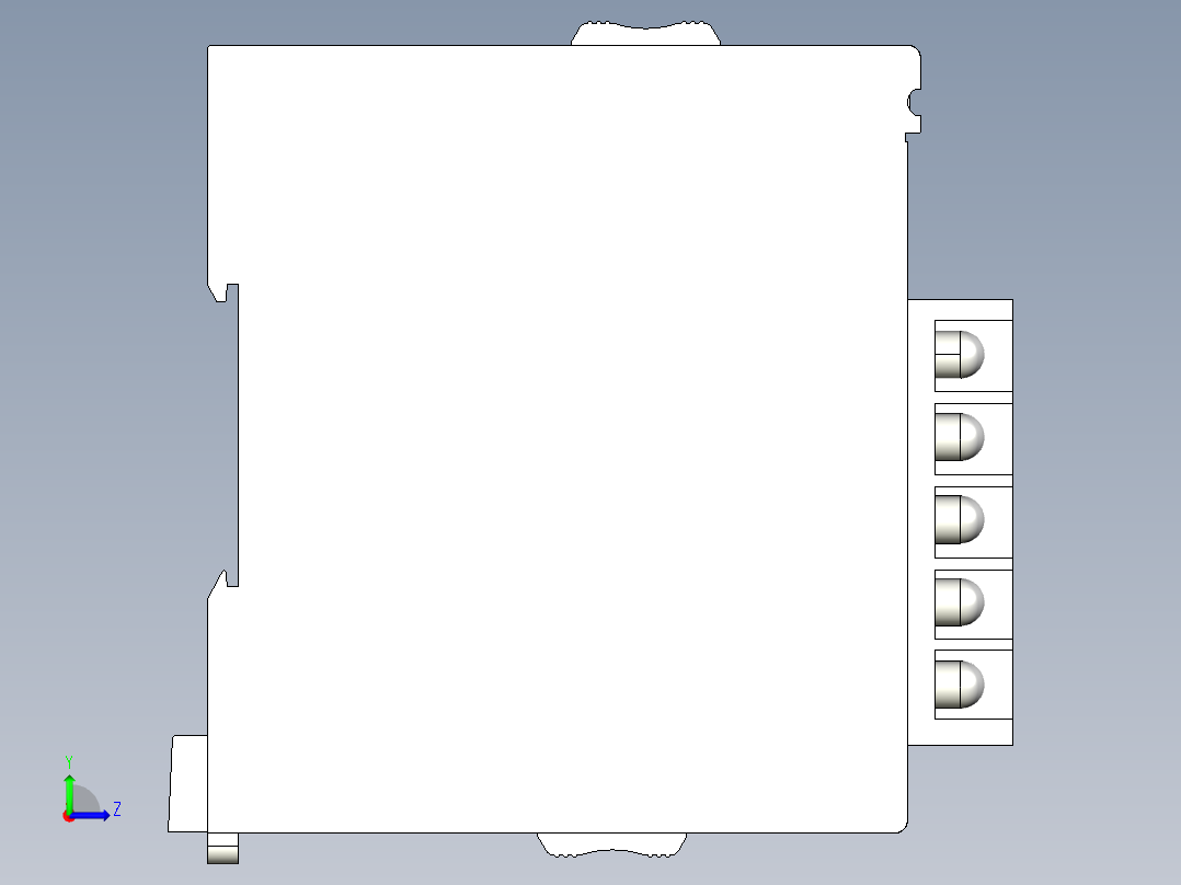 基恩士KV-U7_kc图纸模型左视图