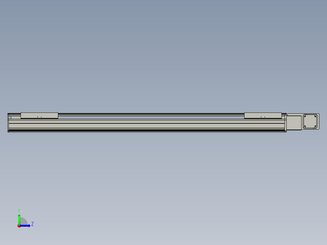 直线模组LHB21-L40-S1350-BR设计图纸左视图